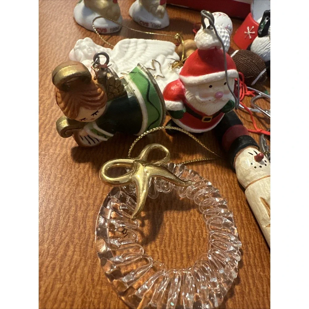 Lot Of 1990's &‎ Early 2000's Christmas Vtg Ornaments: M&Ms, Mice, Sports